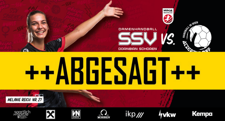 KURZFRISTIGE SPIELABSAGE!